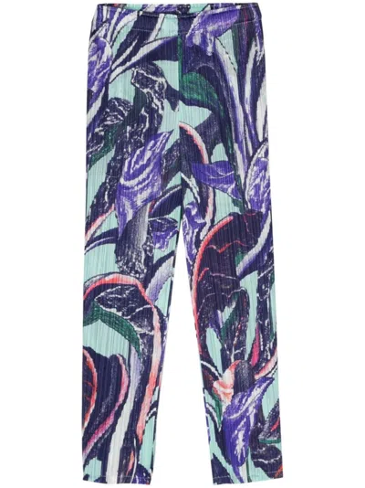 Issey Miyake Pleats Please  Pleated Cropped Trousers