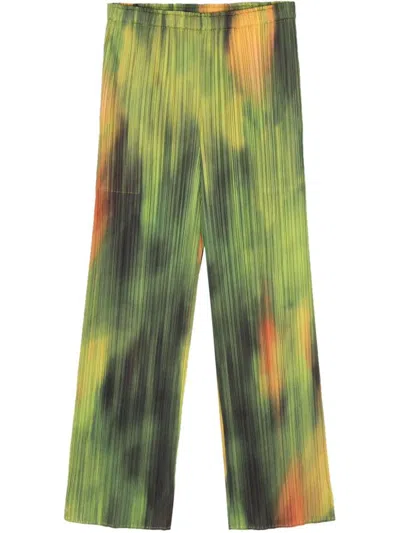 Issey Miyake Multicolor Turnip & Spinach Trousers In Green