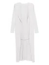 Issey Miyake Pleats Please  Pleated Long Cardigan In Gray