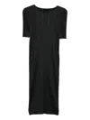 Issey Miyake Monthly Colors: August Pleated Midi Dress In Black