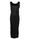 Issey Miyake Round-neck Sleeveless Dress In Black