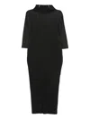 Issey Miyake Plissé-effect Midi Dress In Black