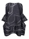 Issey Miyake Graphic-print Pleated Tunic In Black