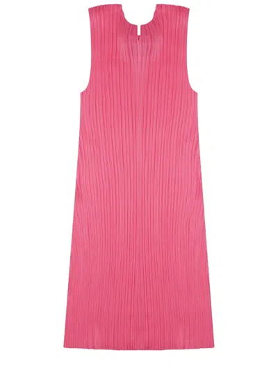 Issey Miyake Pleats Please  Pleated Mini Top For Women In Pink