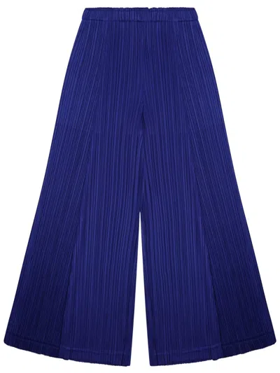 Issey Miyake Pleats Please  Pleated Pants In Blue