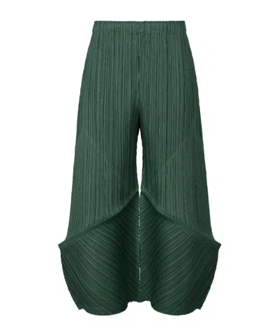 Issey Miyake Pleats Please  Pleated Pants In Green