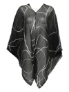 Issey Miyake Pleats Please  Pleated Printed Stole In Black