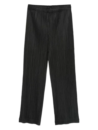 ISSEY MIYAKE PLEATS PLEASE ISSEY MIYAKE PLEATED SLIM TROUSERS