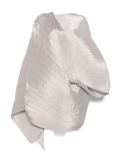 Issey Miyake Pleats Please  Pleated Stole In Gray