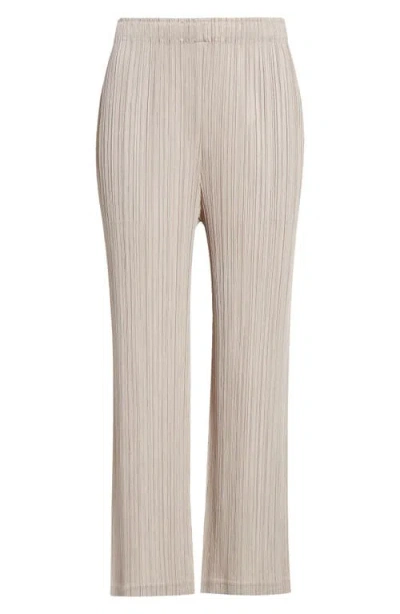 ISSEY MIYAKE PLEATS PLEASE ISSEY MIYAKE PLEATED STRAIGHT LEG PANTS