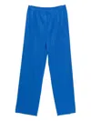 Issey Miyake Pleats Please  Pleated Straight Trousers In Blue