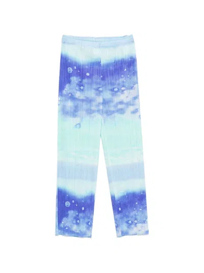 Issey Miyake Pleats Please  Pleated Trousers In Blue