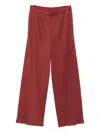 Issey Miyake Pleated Trousers In Brown