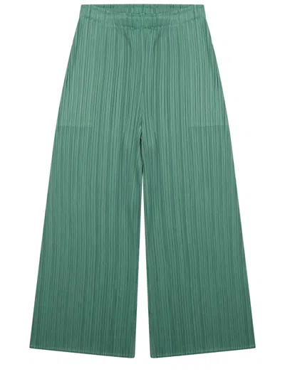 Issey Miyake Pleats Please  Pleated Trousers For Women - Ss26 Collection In Green