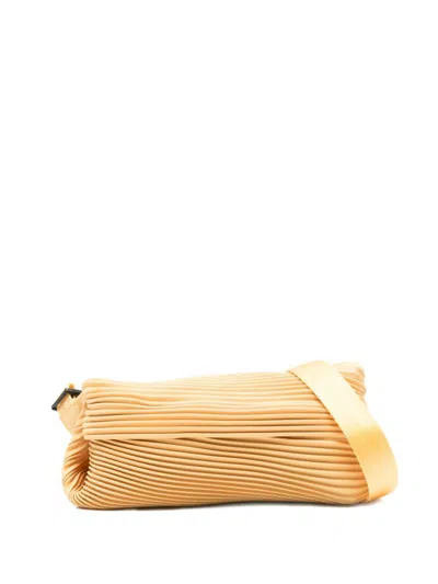 Issey Miyake Pleats Please  Pleated Waistbag In Yellow