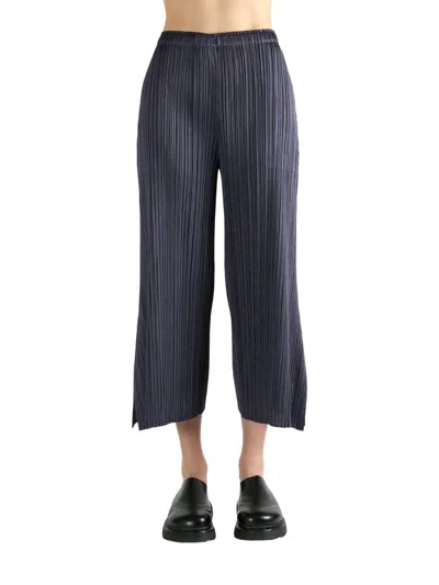 Issey Miyake Pleats Please  Pleated Women's Trousers - Fall Collection 2025 In Blue