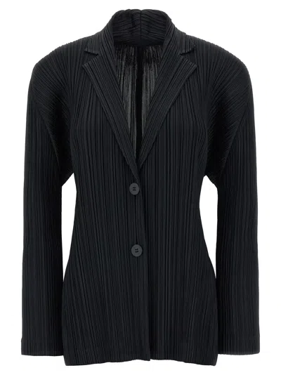 Issey Miyake Pleats Please  'pleats' Blazer In Black