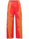 Issey Miyake Piquant Cropped Trousers In Orange