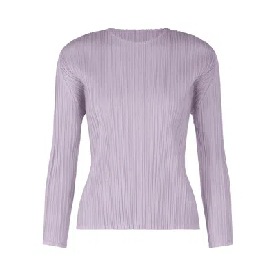 Pre-owned Issey Miyake Pleats Please  Ramie Pleats Shirt 'light Purple' | Women's Size 3