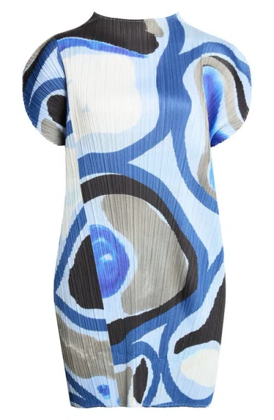 Issey Miyake Pleats Please  Roll Pleated Dress In Multi