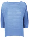 Issey Miyake Pleats Please  "sheer Bounce Knit" Shirt Clothing In Blue