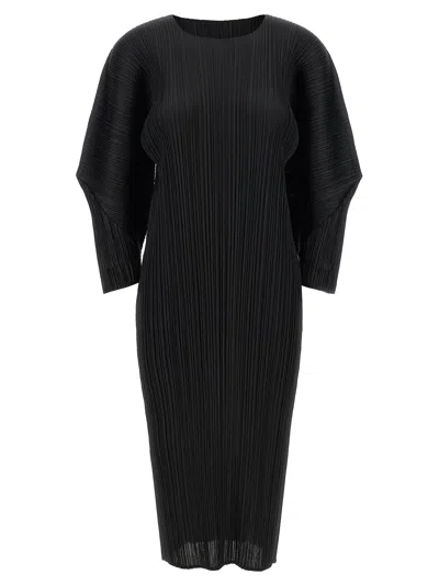 Issey Miyake Pleats Please  'skyline' Dress In Blue