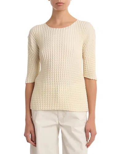 Issey Miyake Pleats Please  Spongy Pleated Top In Neutral