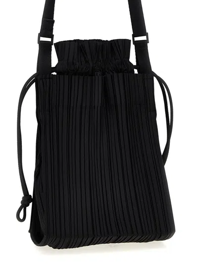 Issey Miyake Pleats Please  'square Pleats' Crossbody Bag In Black