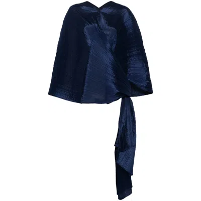 Issey Miyake Pleats Please  Stoles In Blue