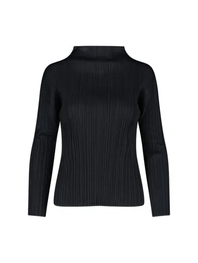 Issey Miyake Pleats Please  Sweaters In Black