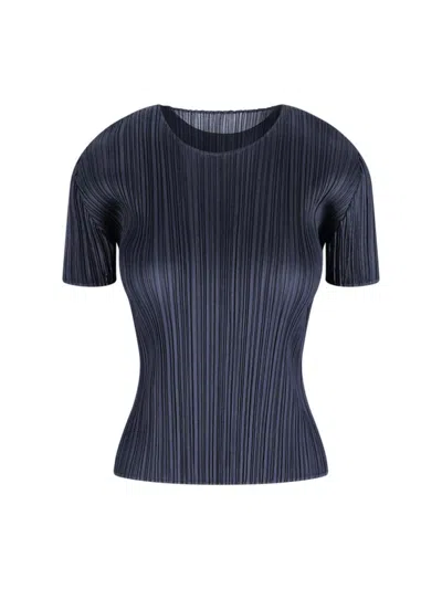 Issey Miyake Pleats Please  T-shirts And Polos In Blue