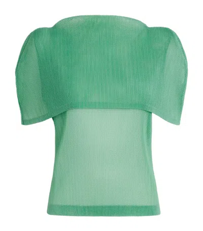 Issey Miyake Pleats Please  Tatami August Top In Green