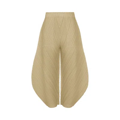 Pre-owned Issey Miyake Pleats Please  Thicker Bottoms 1 Pants 'sand Beige' | Tan | Women's Size 3