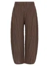 Issey Miyake Pleats Please  'thicker Bottoms 2' Pants In Brown