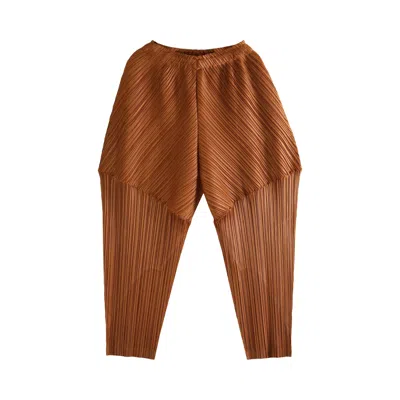 Pre-owned Issey Miyake Pleats Please  Thicker Bottoms 2 Pants 'brown' | Women's Size 3