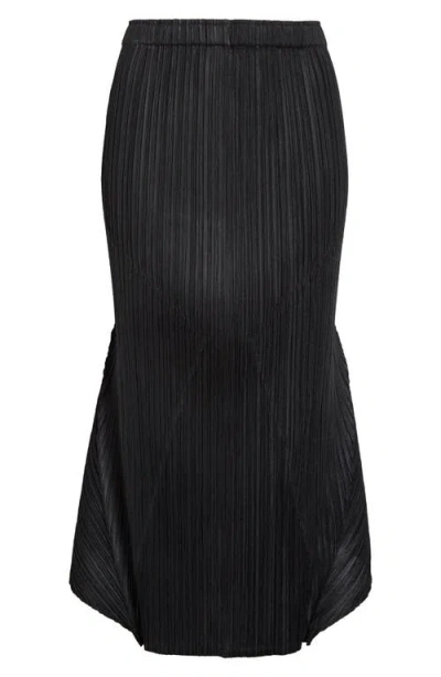 Issey Miyake Pleats Please  Thicker Bottoms 2 Pleated Midi Skirt In Black