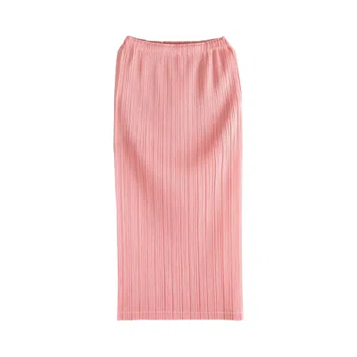 Pre-owned Issey Miyake Pleats Please  Thicker Bottoms 2 Skirt 'coral Pink' | Women's Size 3