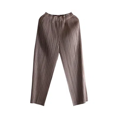 Pre-owned Issey Miyake Pleats Please  Thicker Bottoms 'brown' | Women's Size 3