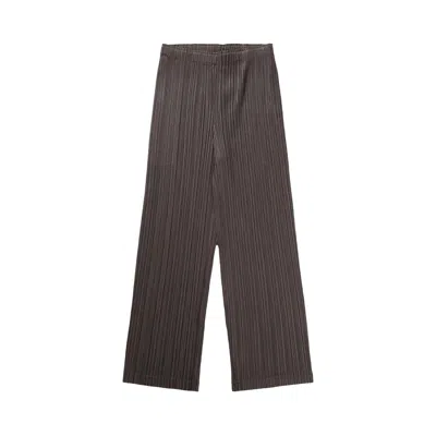 Pre-owned Issey Miyake Pleats Please  Thicker Bottoms March Pant 'steel Grey' | Women's Size 2 In Gray