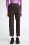 Issey Miyake Straight-leg Trousers In Steel Gray