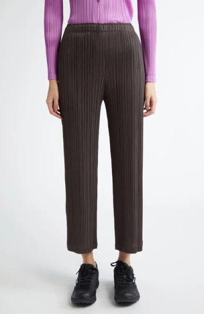 ISSEY MIYAKE PLEATS PLEASE ISSEY MIYAKE THICKER BOTTOMS PLEATED WIDE LEG CROP PANTS