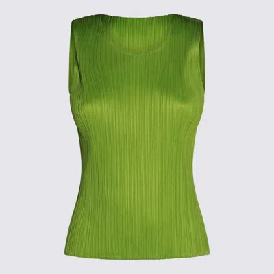 Issey Miyake Pleated Sleeveless Top In Multi