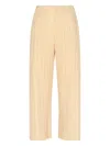 Issey Miyake Merry Bicolor Pleated Pants In Beige