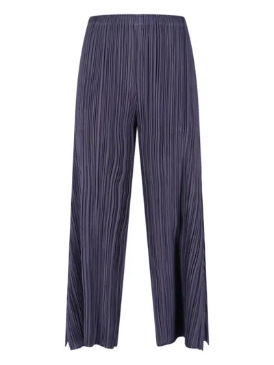 Issey Miyake Pleated Pants In Gray