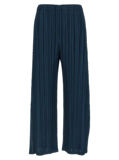 Issey Miyake Pleats Please  'mellow Pleats' Pants In Blue