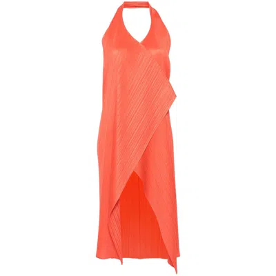 Issey Miyake Pleats Please  Waistcoats In Orange