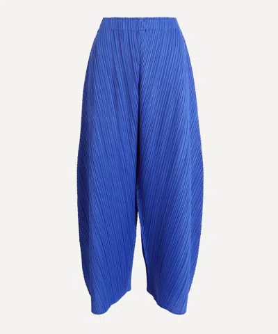 Issey Miyake Pleats Please  Women's Coast Blue Pleated Wide-leg Trousers