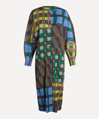 Issey Miyake Pleats Please  Women's Harmony Pleated Coat In Multi