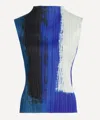 Issey Miyake Pleats Please  Women's Jump Blue Pleated Top In Blue