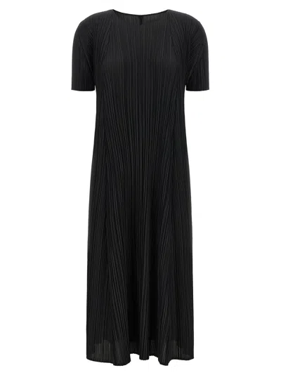 Issey Miyake Pleats Please  Women's Mellow Pleats Dress In Black